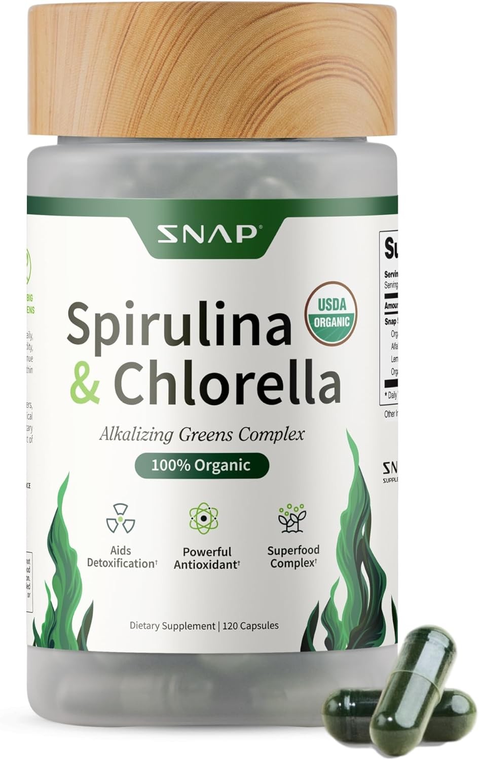 Snap Protein Rich Blue Green Algae Superfood Supplement for Energy and Immune