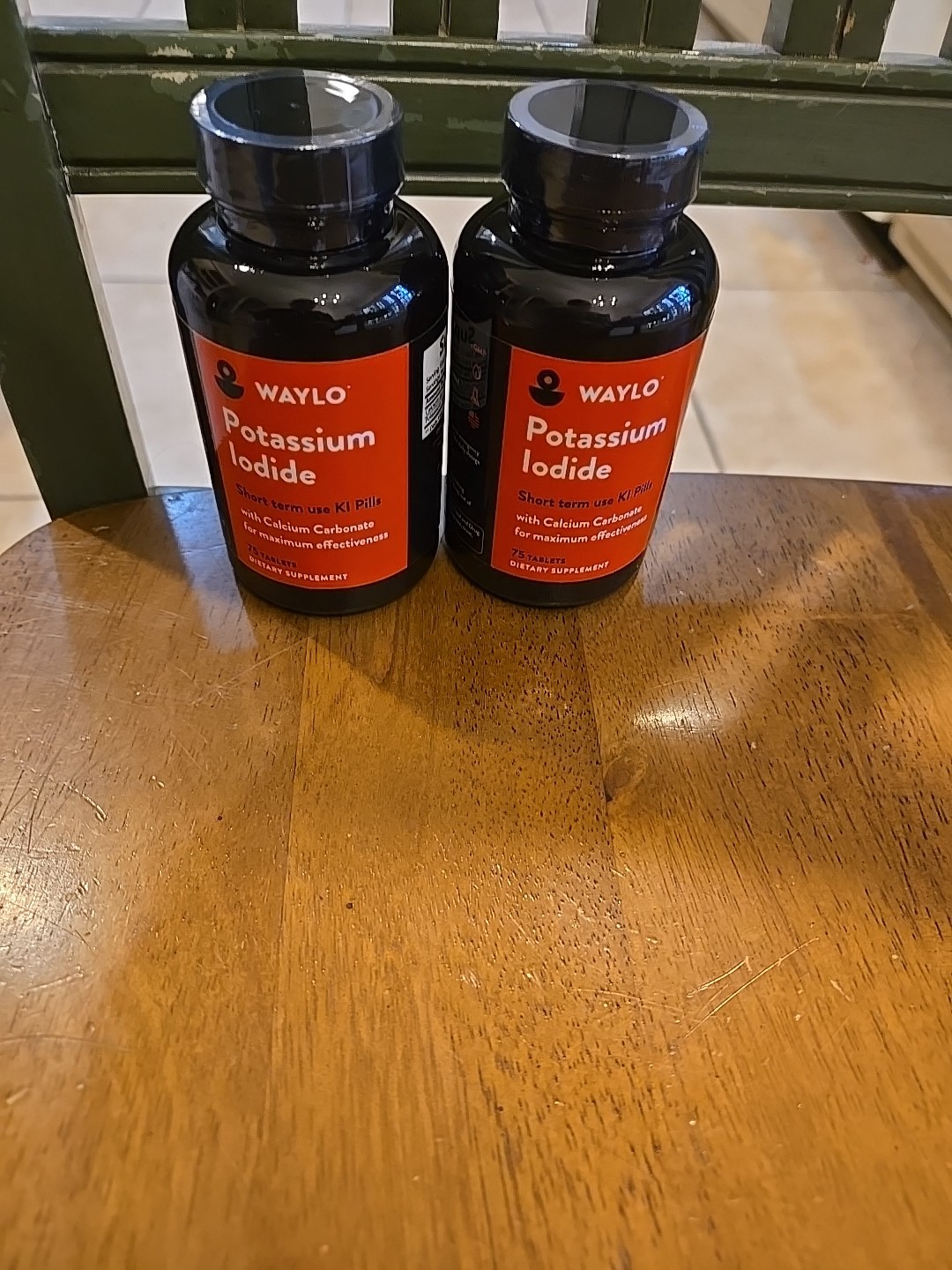 2 X Waylo KI Potassium + Iodide Tablets 130 mg per Tablet 75 Count Exp 11/2032