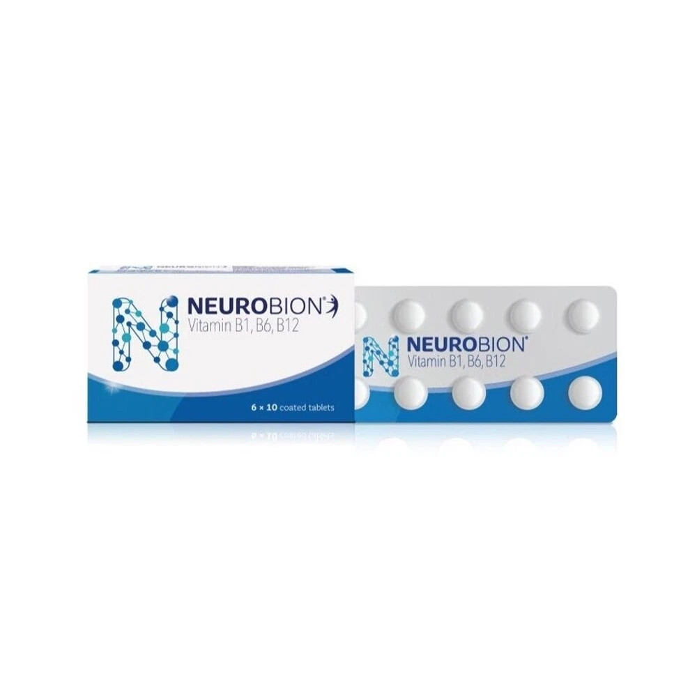 10 X 60’s Neurobion Vitamin B1, B6, B12 for Nerve Relief Numbness & Tingling