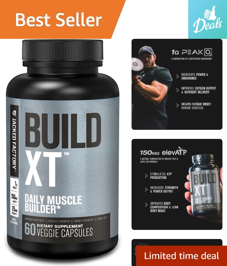 Daily Muscle Builder and Endurance Enhancer – Build-XT 60 Veggie Capsules