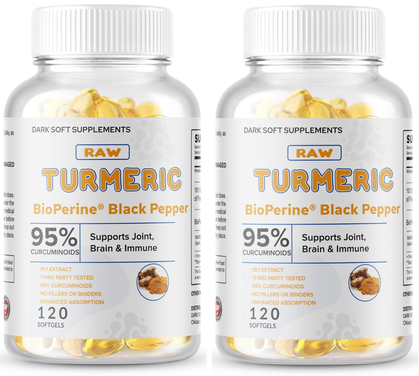 240 Soft TURMERIC 95% CURCUMIN 10,000mg EXTRACT TUMERIC BLACK PEPPER ANTIOXIDANT