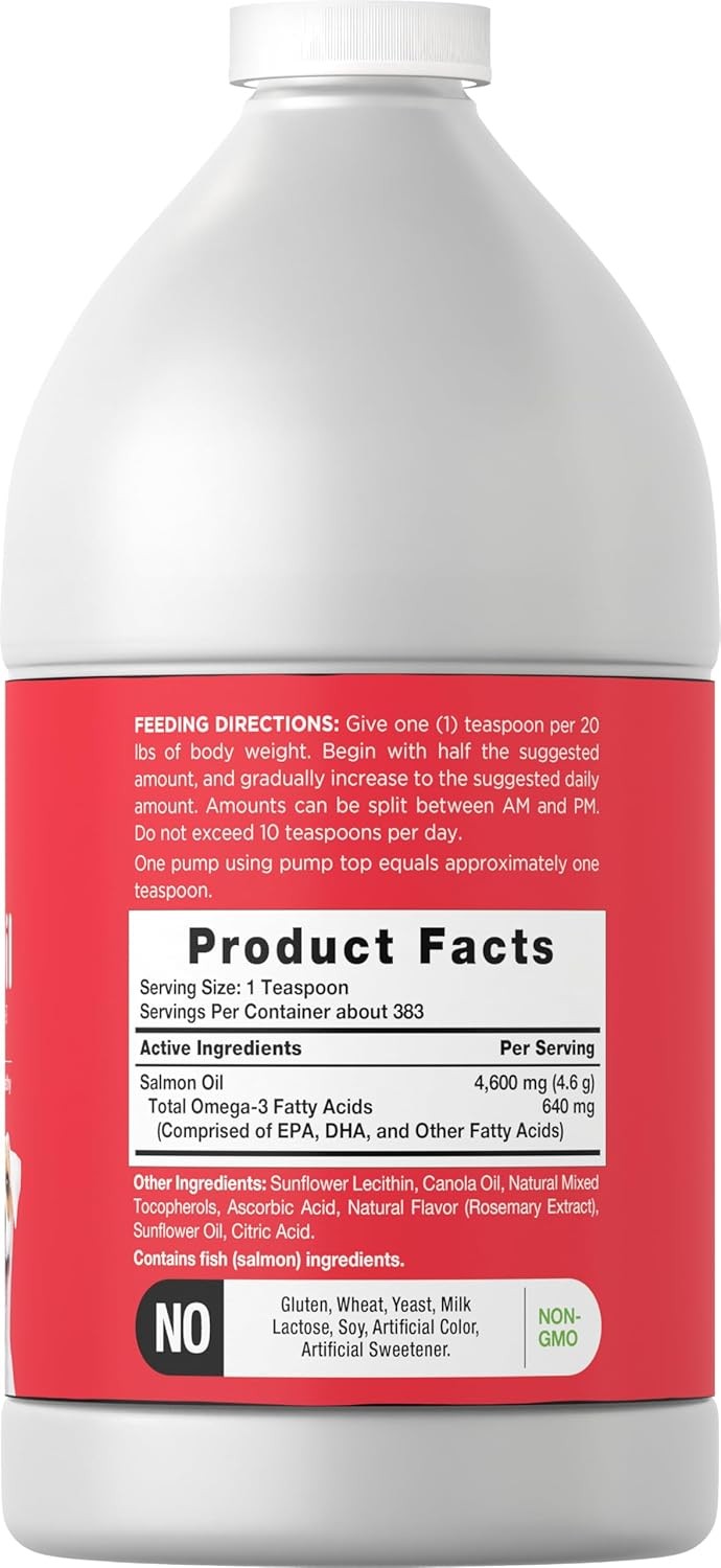 Salmon Oil for Dogs 64 fl oz | Supports Healthy Skin and Coat | by River & Rula