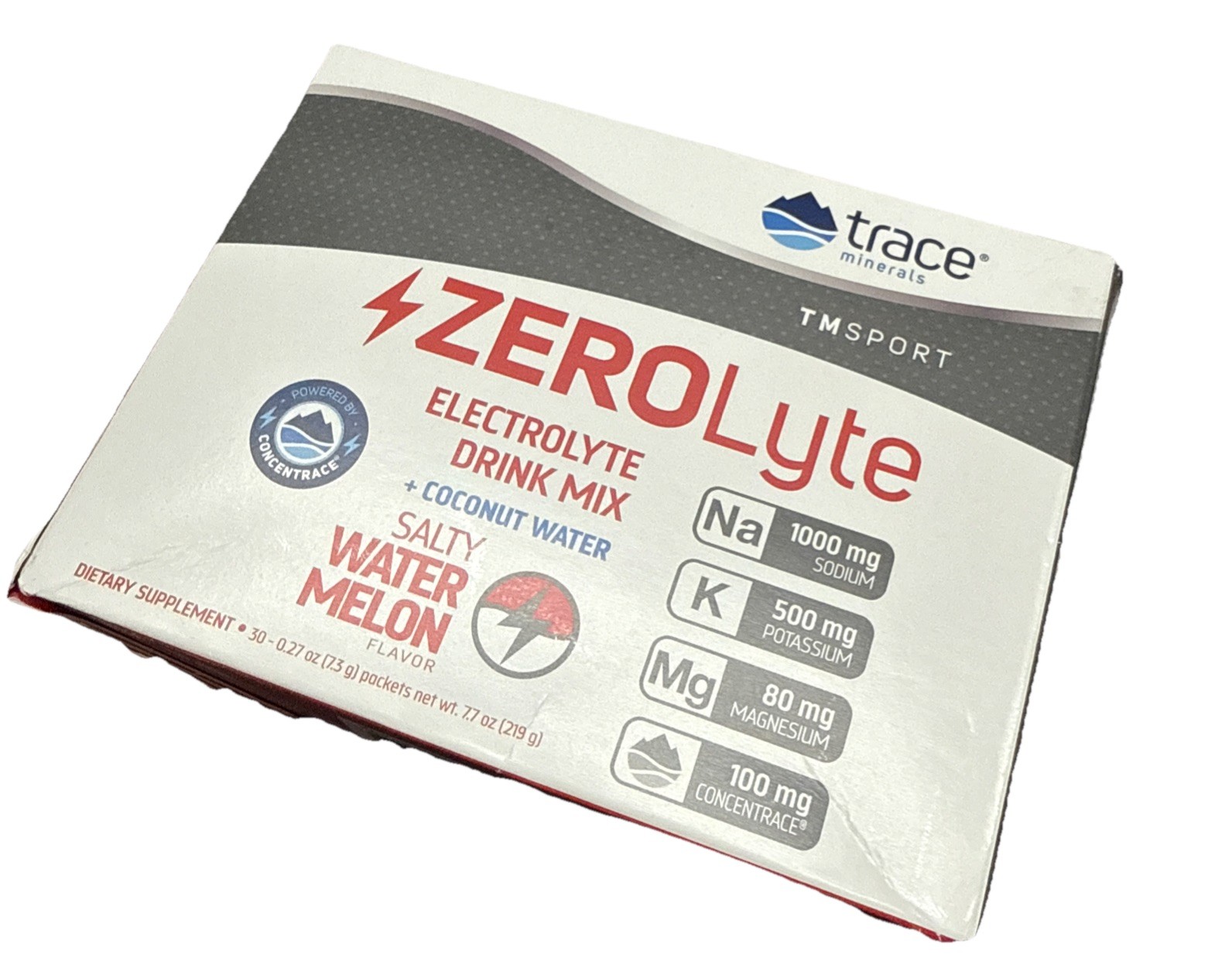 TM Sport, ZEROLyte, Electrolyte Drink Mix, Salty Watermelon, 30 Packets, 0.27 oz