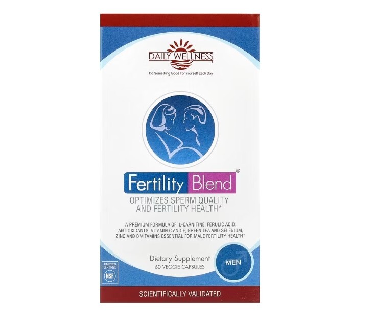 Daily Wellness Company, Fertility Blend for Men, 2 PACK, 60 Veggie Capsules each