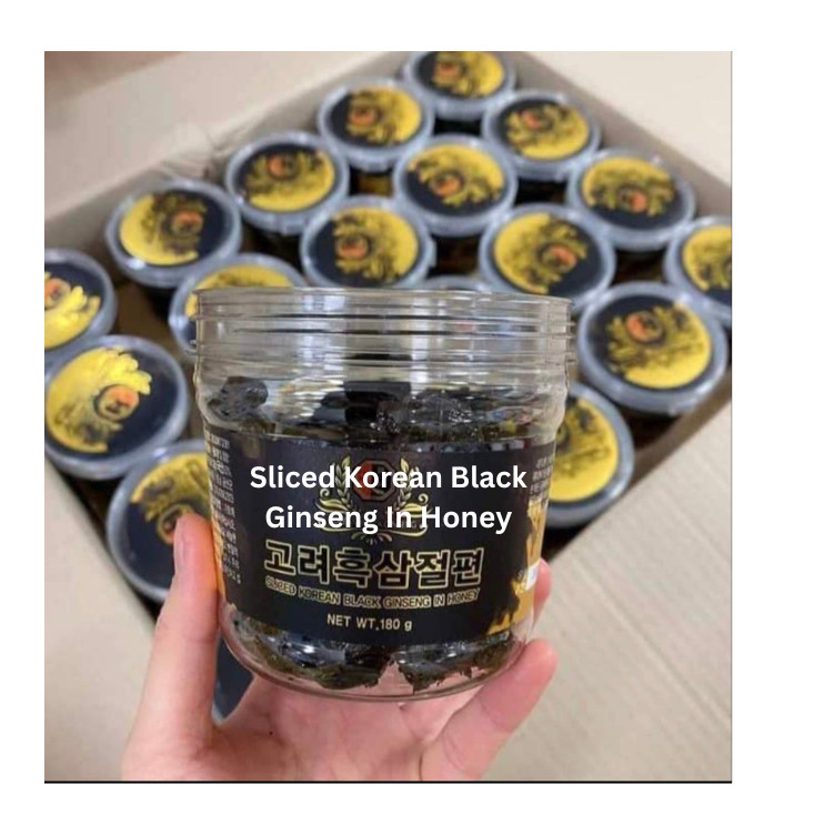1 Jar Korean Sliced Black Ginseng In Honey Hắc Sâm Tẩm Mật Ong 180G