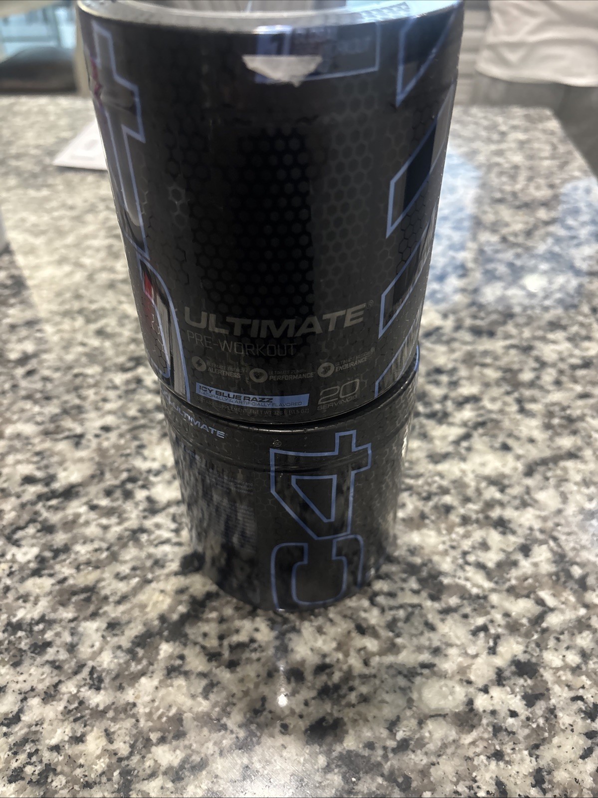 C4 (2 Bottles) Icy Blue Razz Pre Workout Powder 20 Servings Total Of 40 Exp 6/26