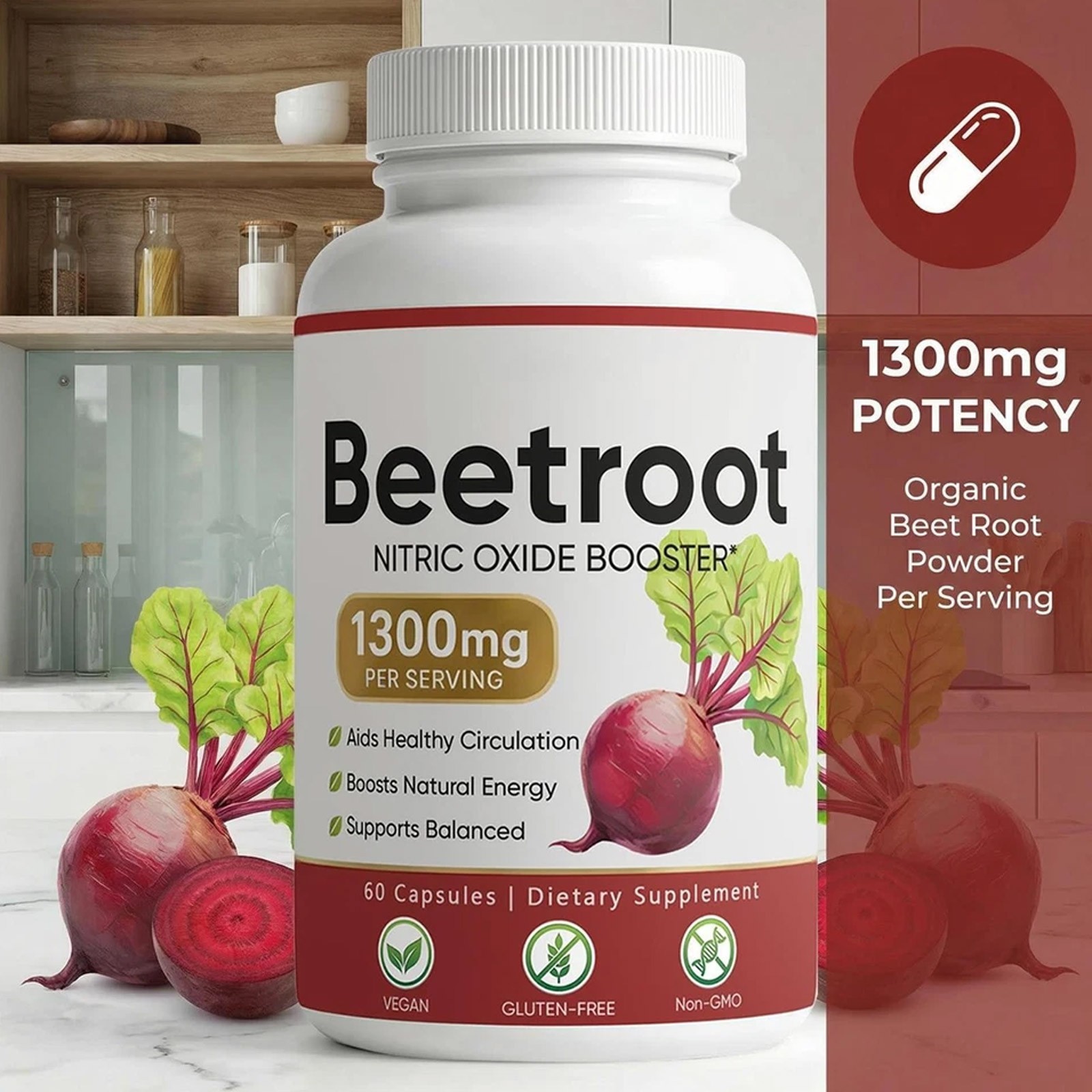 Lemeli Beet Root Supplement 60 Capsules, Lemeli Beetroot – 1300mg