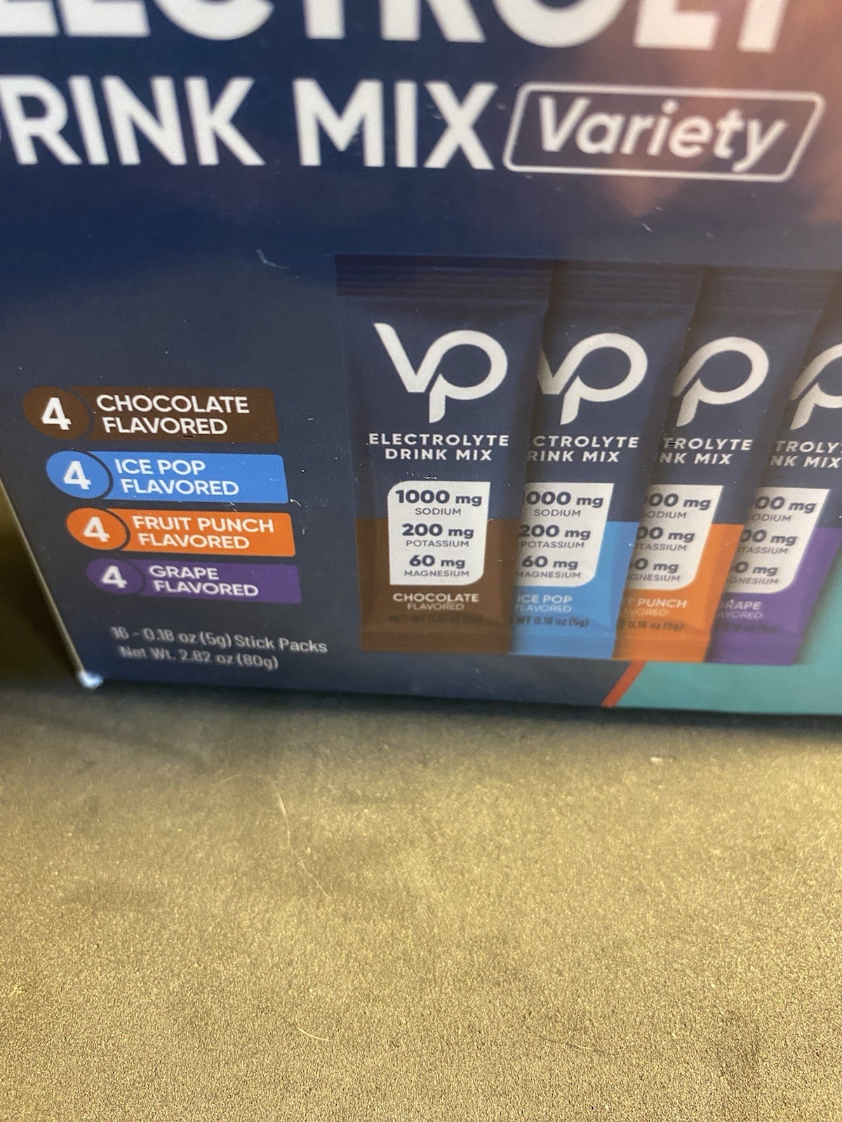 Electrolyte Drink Mix, Variety, 16 Stick Packs, 0.18oz ( 5 g) Each PP