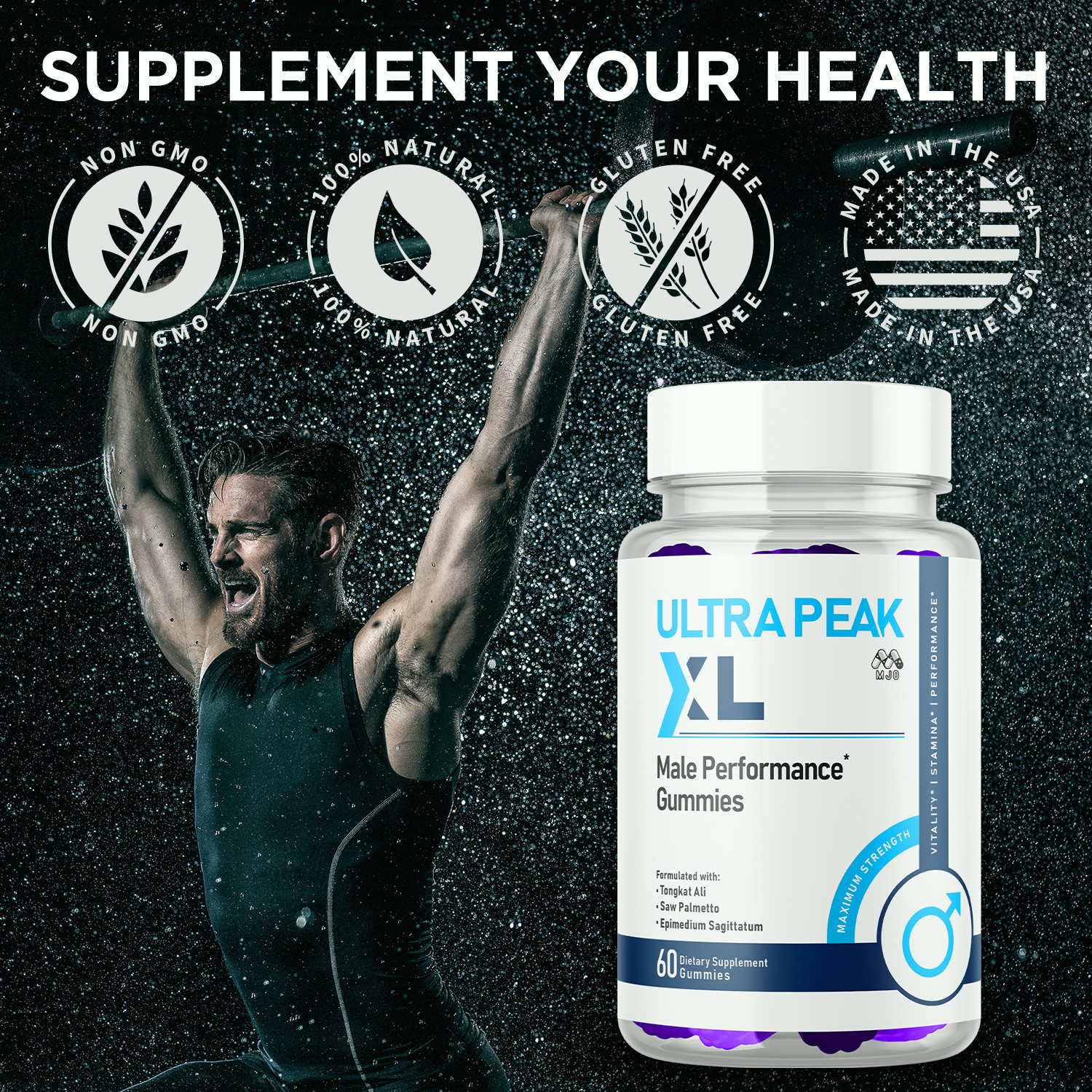 (5 Pack) Ultra Peak XL Gummys Advanced Male Support Supplement 300 Gummies