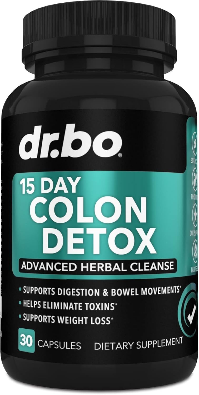 Colon Cleanser Detox for Weight Flush – 15 Day Intestinal Cleanse Pills & Pro…