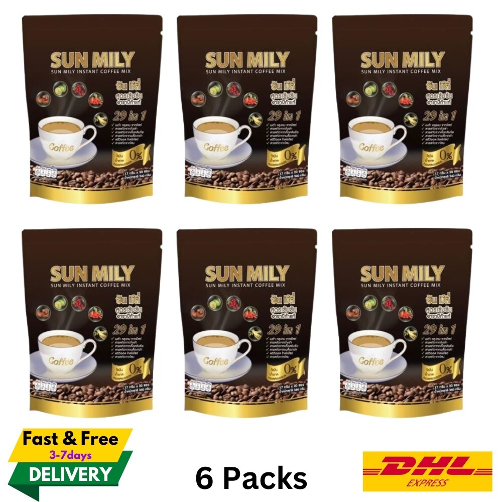 6x Sun Mily Coffee Healthy Instant Coffee Weight Control 29 in1 No Sugar