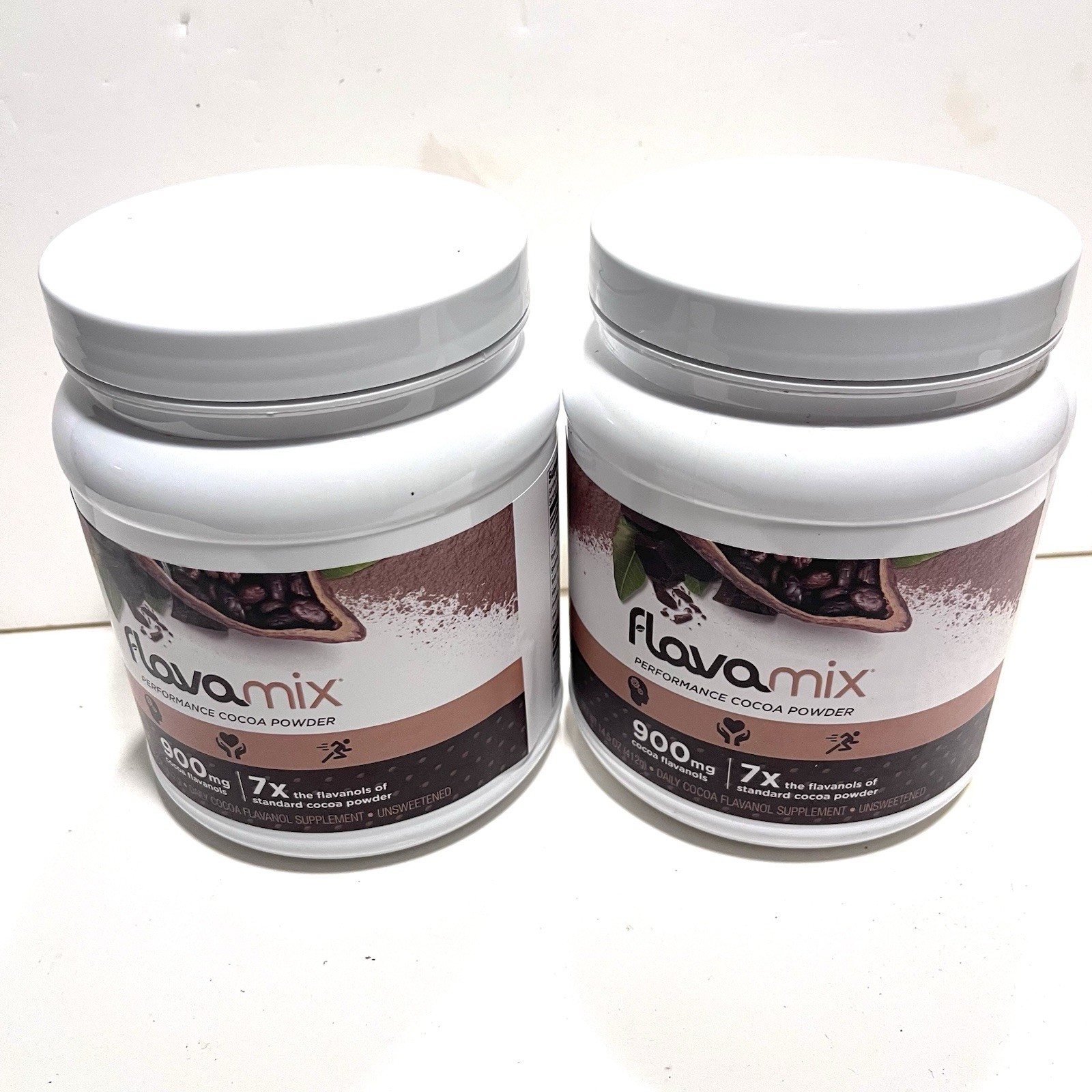 2 FLAVAMIX Performance Cocoa Powder 900mg Flavanols 31 Servings 14.5oz 11/2027