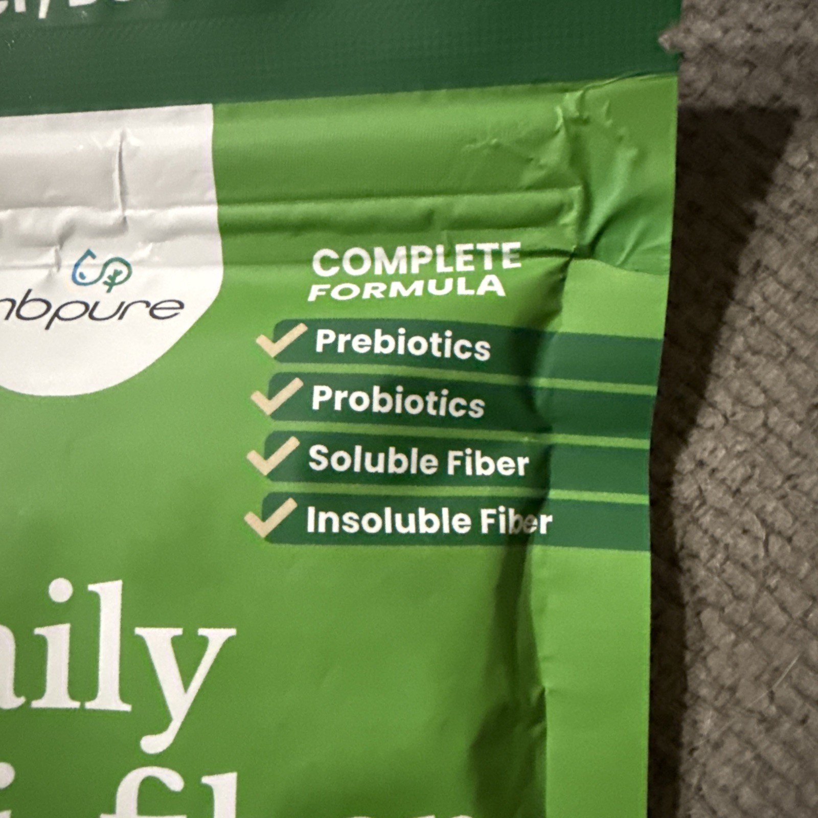 nbpure Daily Multi-Fiber Digestion Powder Savory Mocha 279g Probiotic 03/27