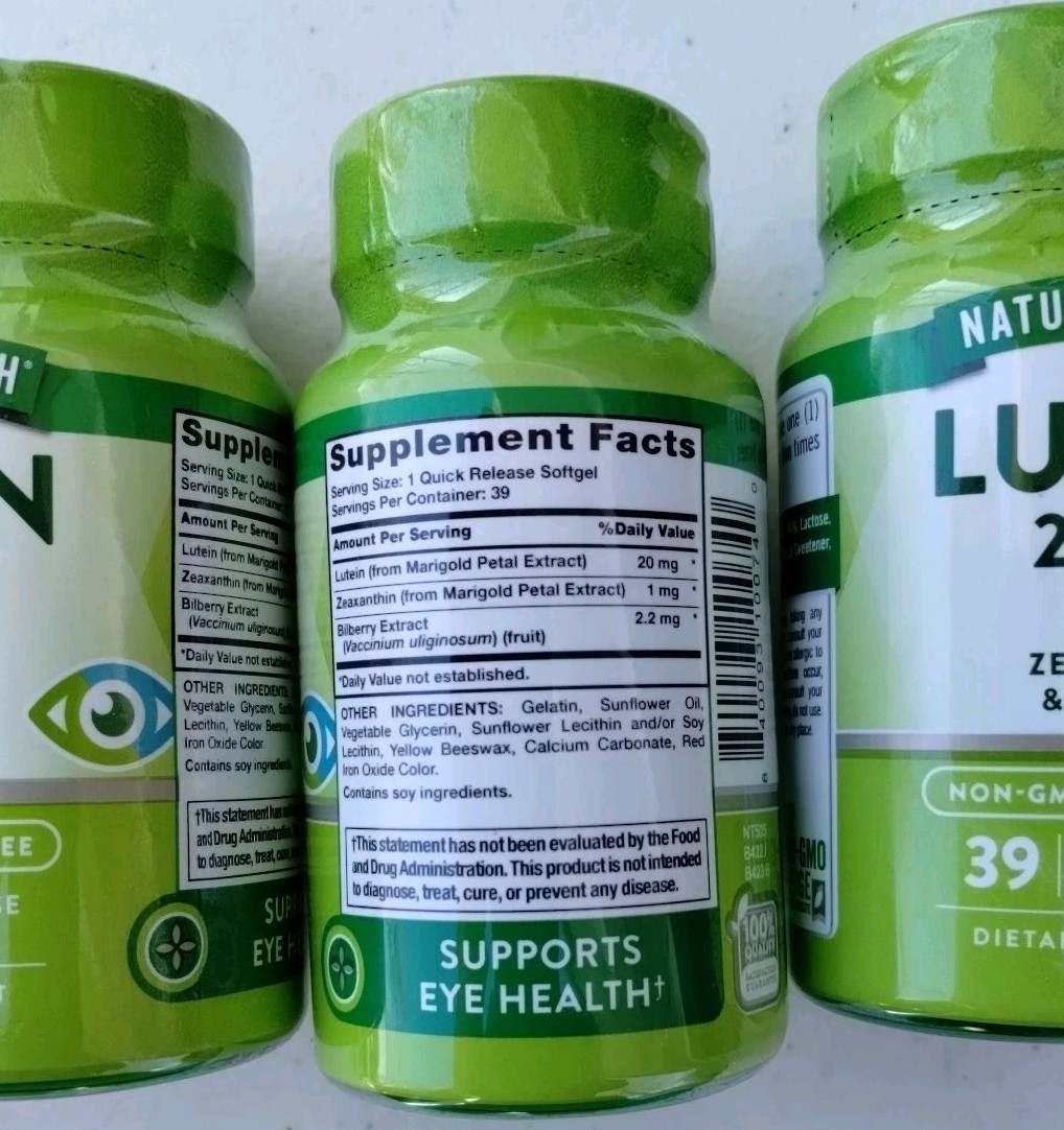 NEW 5 PACK Nature’s Truth Lutein 195 (39 X 5) 20 mg Rapid Release Softgels