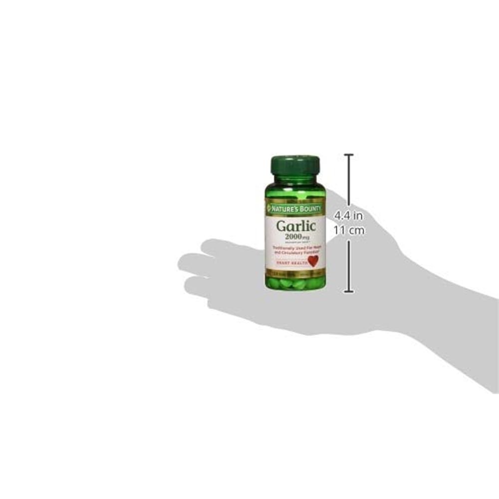 Nature’s Bounty Garlic Supplements 100 Count Supports Heart Health and Circul…
