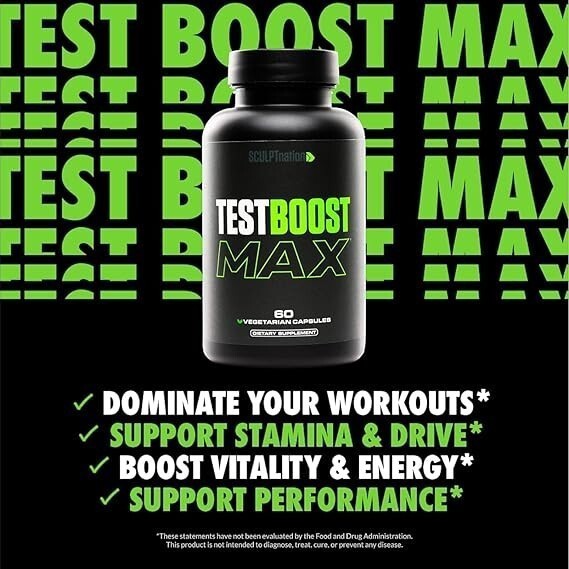 2 Packs TEST BOOST Max Sculptnation Testosterone Build Muscle Men weight Loss P