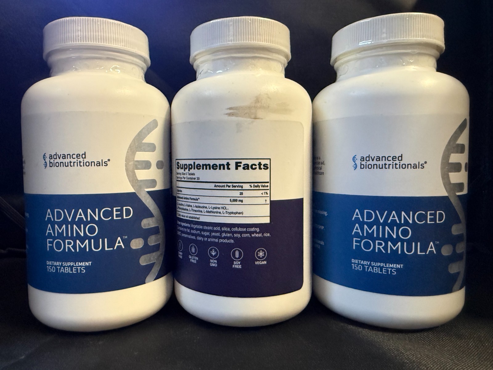 3 x 150 tabs Advanced Bionutritionals Advanced Amino Formula Leucine Mfg 12/2023
