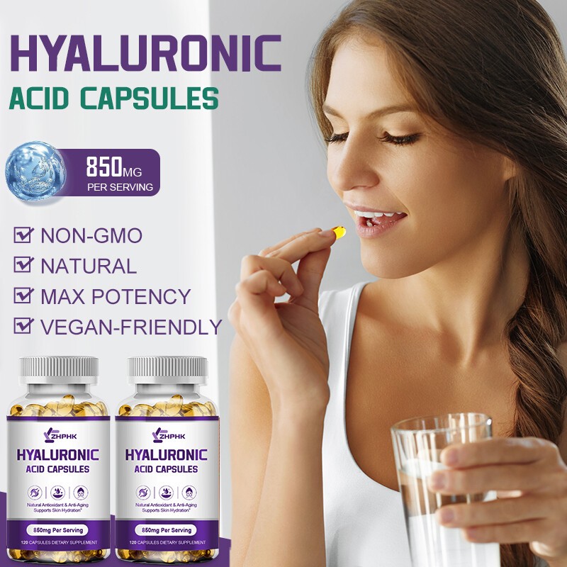 60/120Pcs Hyaluronic Acid Capsules For Healthy Joints Anti Aging Reduce Wrinkles