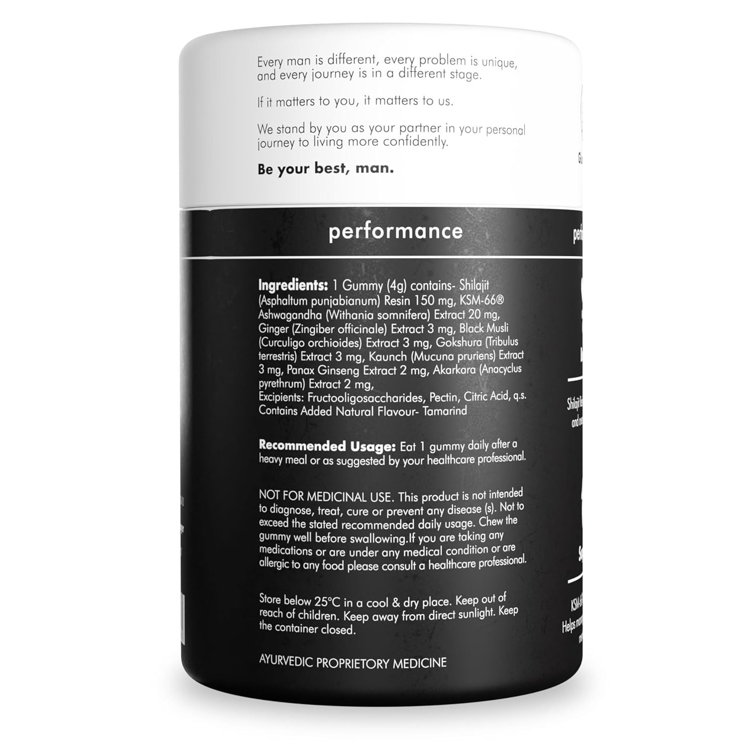 Man Matters Pure Himalayan Shilajit Gummies Boosts Stamina,Strength: Pack of 60