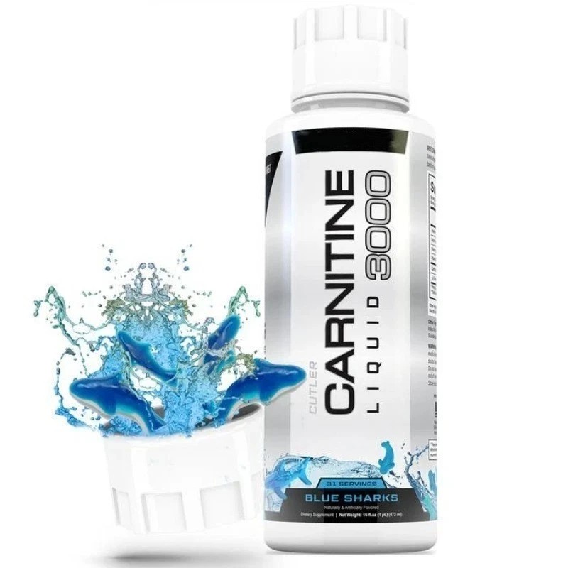 CUTLER Nutrition Liquid Carnitine 3000mg Blue Sharks flavor SEALED INCREASE ENER