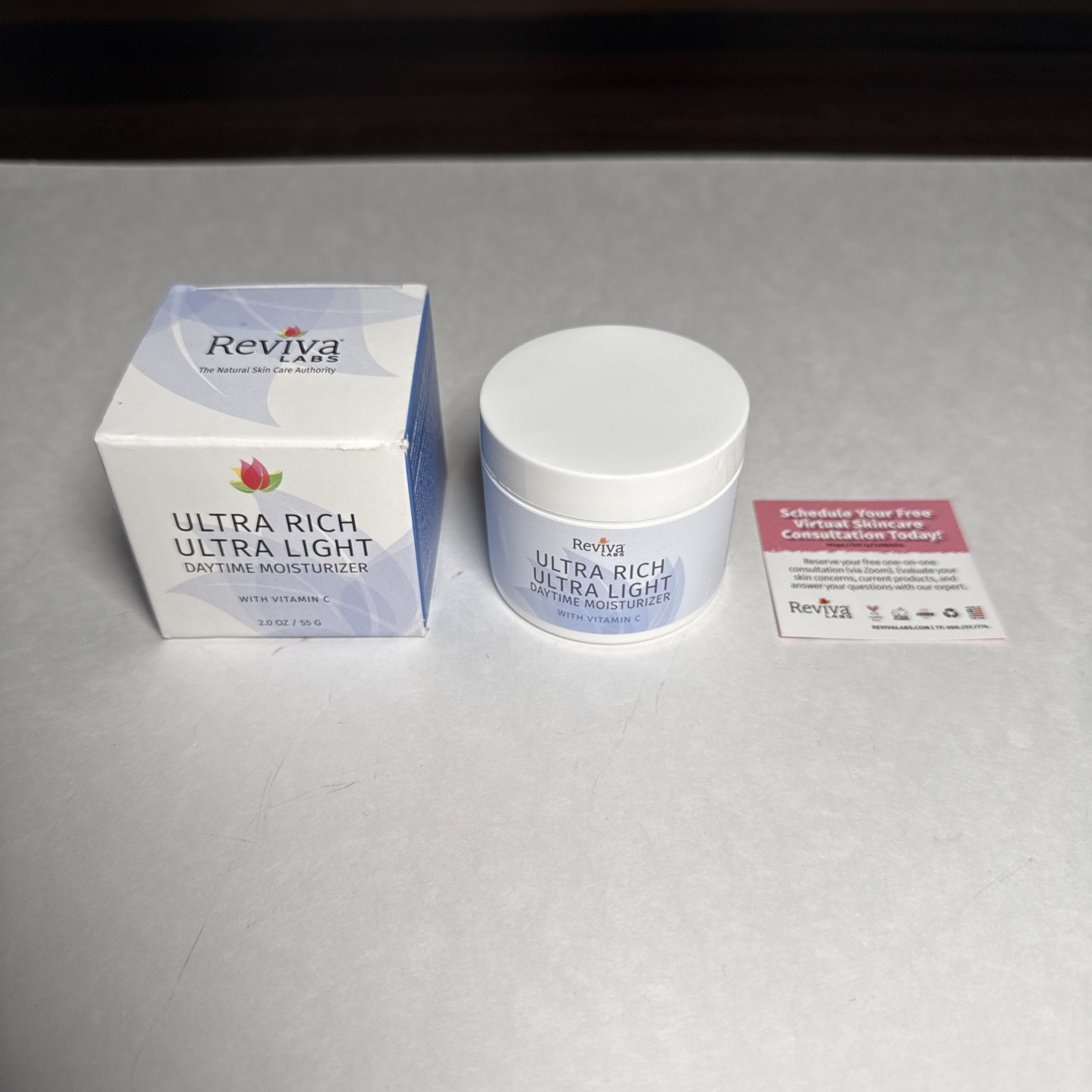 Reviva Labs, Ultra Rich Ultra Light Daytime Moisturizer 1.5 fl oz New In Box