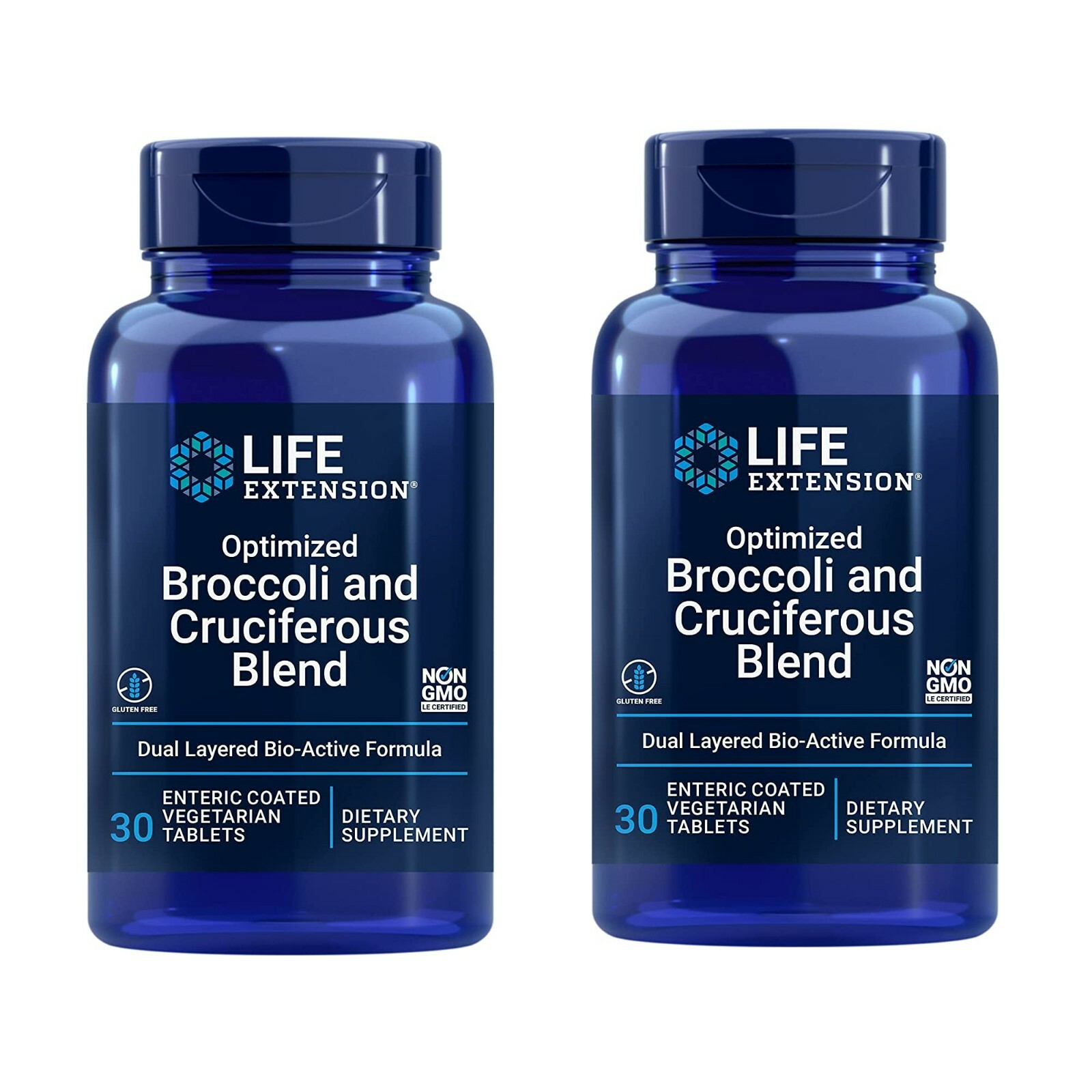 2 PACK Life Extension Optimized Broccoli Cruciferous Blend Healthy Cell Hormone