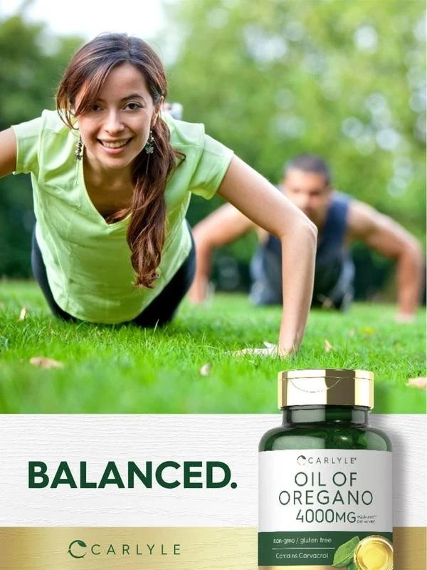 Oregano Oil 4000mg Supplement with Carvacrol 450 Softgels, Non-GMO & Gluten Free