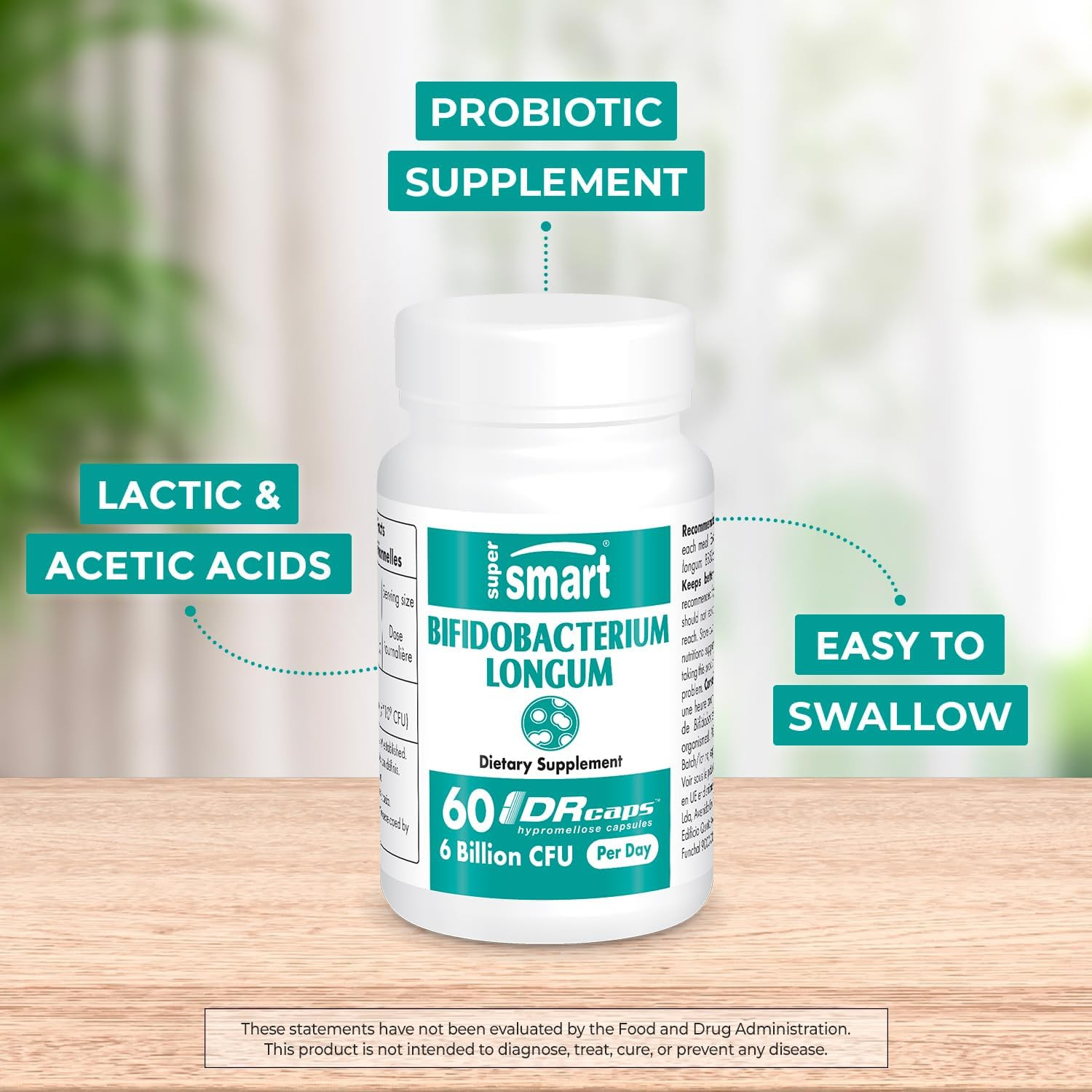– Bifidobacterium Longum (BB536) 6 Billion CFU per Day – Probiotics & Prebiot…