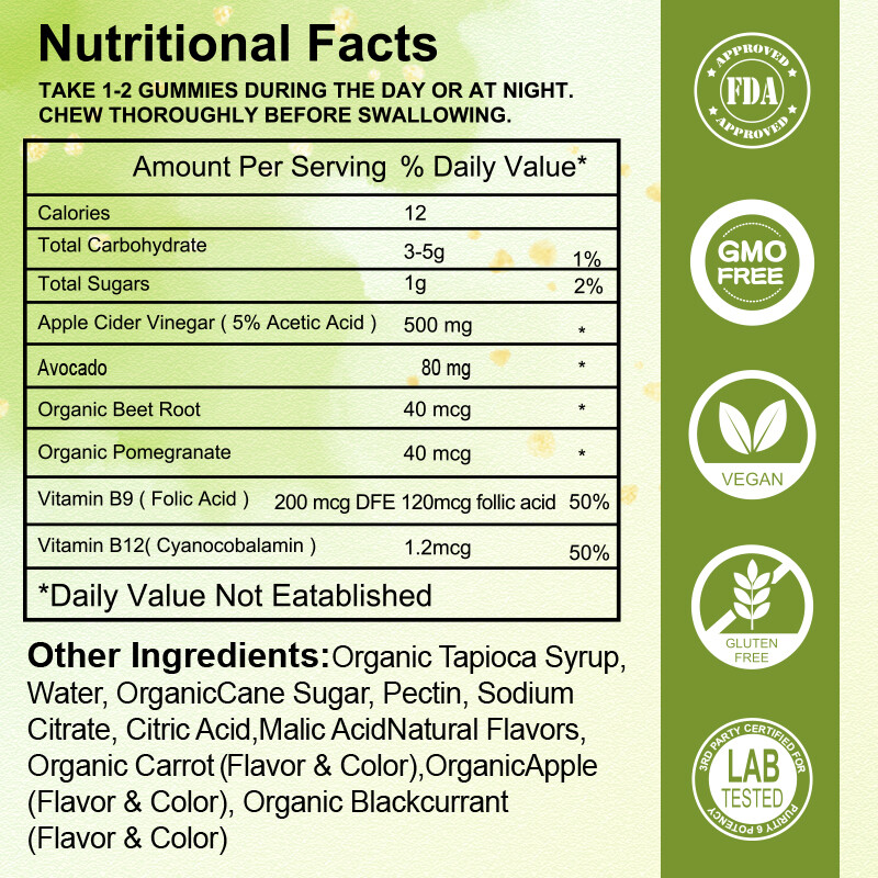 Keto BHB Gummies Diet ACV Weight Loss Night Time Fat burner Appetite Suppressant