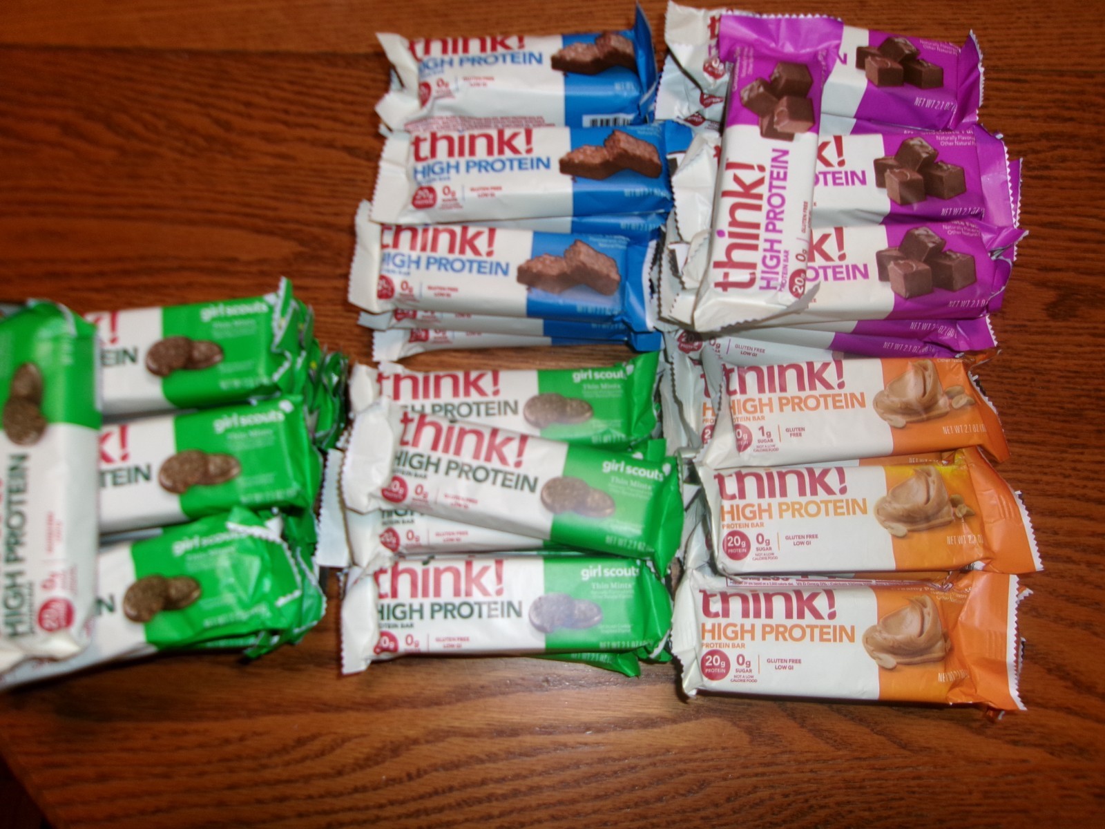 70 bars – Think Protein Girl – 4 flavors – Chocolate Fudge exp 8/2026+