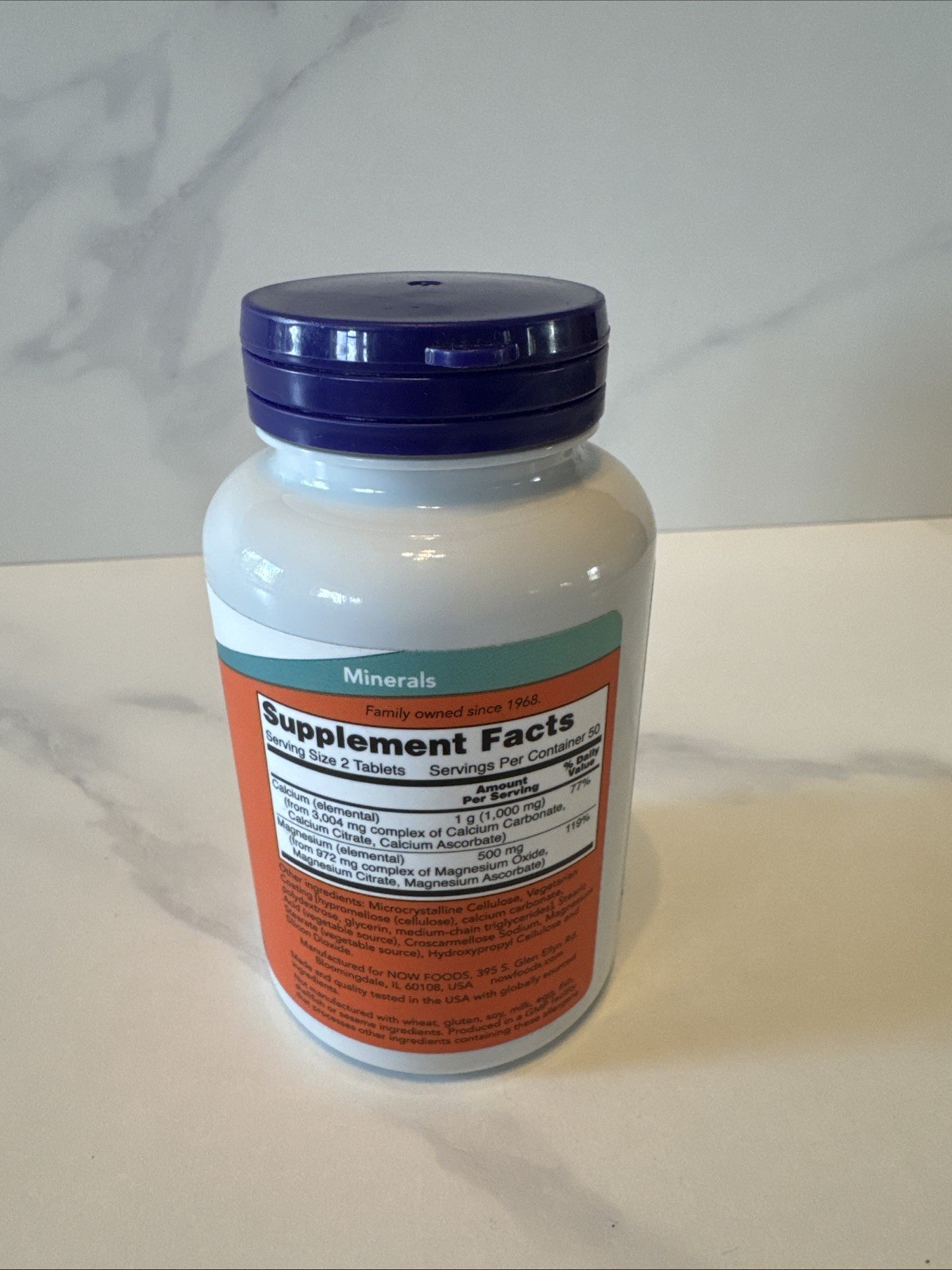 NOW FOODS Calcium & Magnesium 100 Tablets Bone Health 2:1 Ratio Exp 11/2029 New