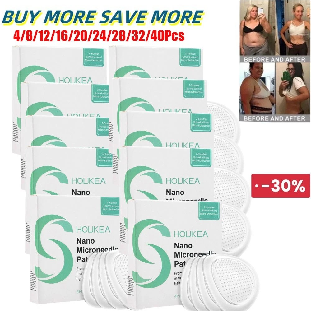 4/40PCS Nano Slimming Micro Needle Patch Unisex Slimming Microneedle Hoot Patch