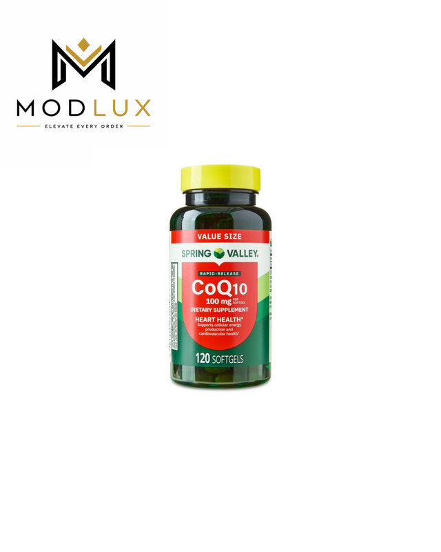Spring Valley CoQ10 100mg Rapid-Release Softgels Heart Health 120 Count
