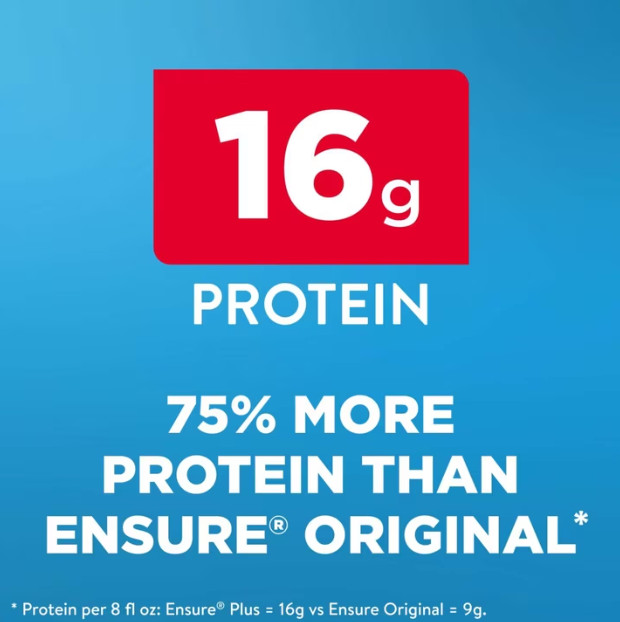 Ensure Plus Strawberry Nutrition Shake 16g Protein 8 fl oz 6 Pack Meal Drink