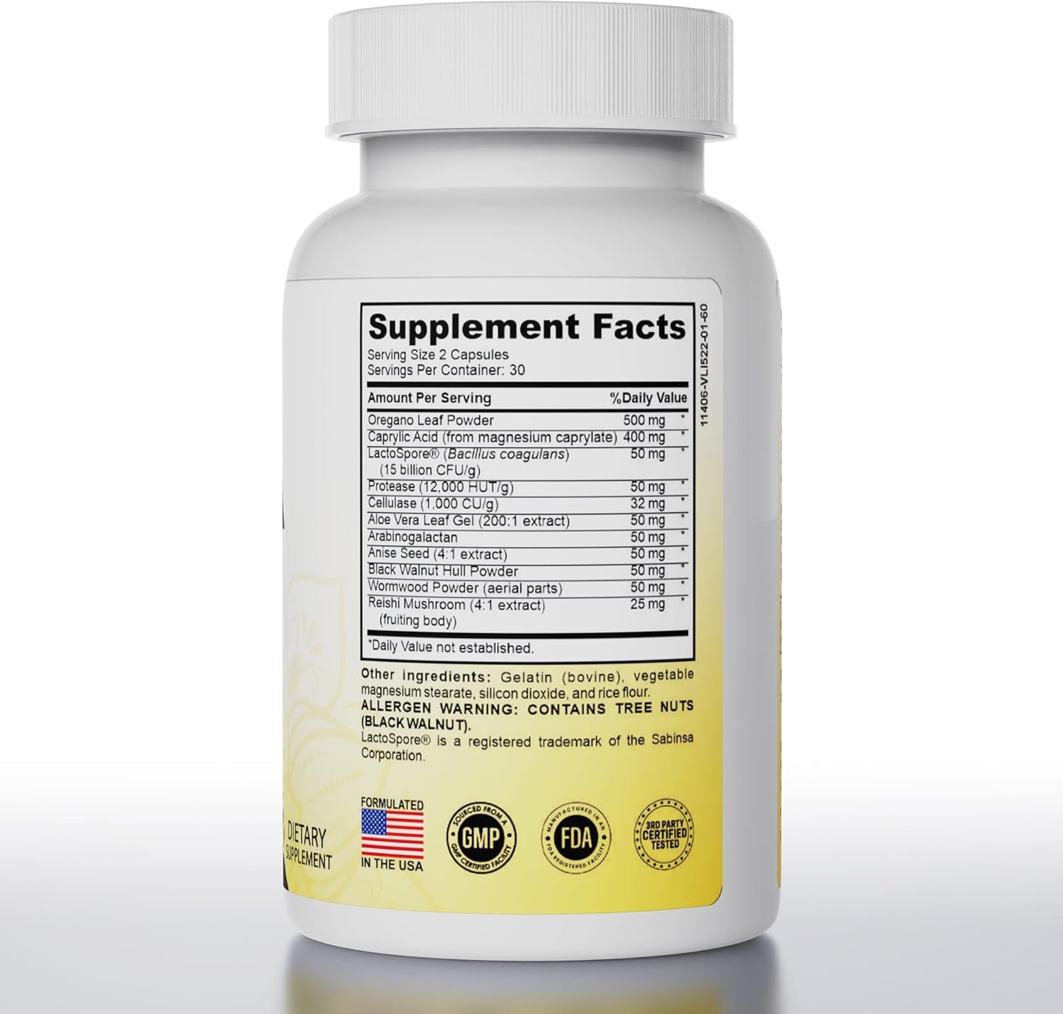 Pure Peak Candida Cleanse – Gut & Colon Support (60 Capsules) – for Men & Women