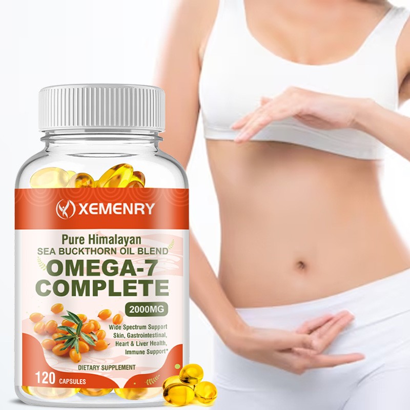 Omega-7 Complete 2000mg- Organic Sea Buckthorn Oil, Palmitoleic Acid- Anti-Aging