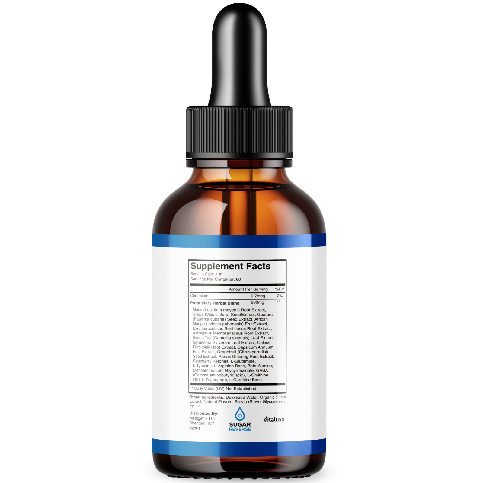 (5 Pack) Sugar Reverse Liquid Drops, Natural Blood Support Formula (10 oz)