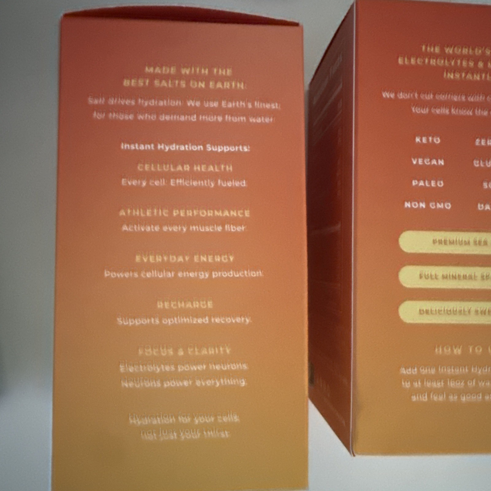 Instant Hydration Powder Packets – 2 Boxes OF 15 each TOTAL 30, PEACH/PINEAPPLE
