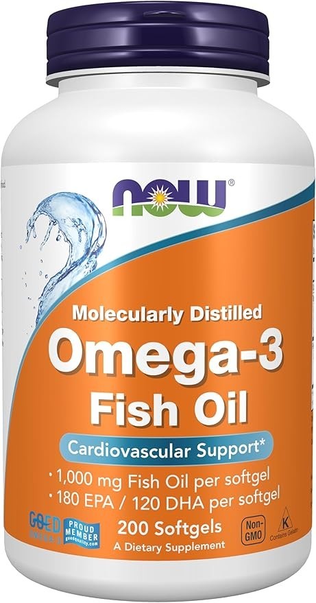 NOW Supplements, Omega-3 180 EPA 120 DHA Molecularly Distilled Cardiovascular