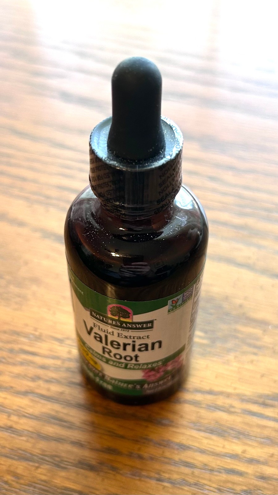 Nature’s Answer Valerian Root Fluid Extract 2 oz Alcohol Free Sealed Exp 12/2028