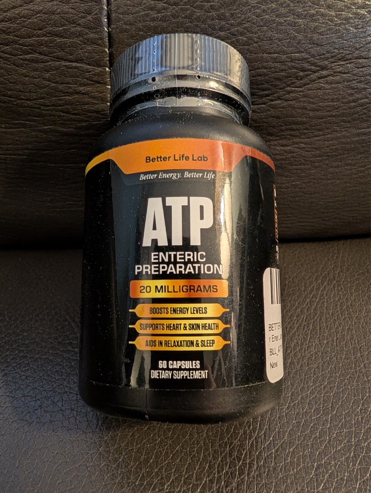 Better Life Lab ATP 20 mg Enteric Capsules 60ct Gluten-Free GMO Free Made in USA