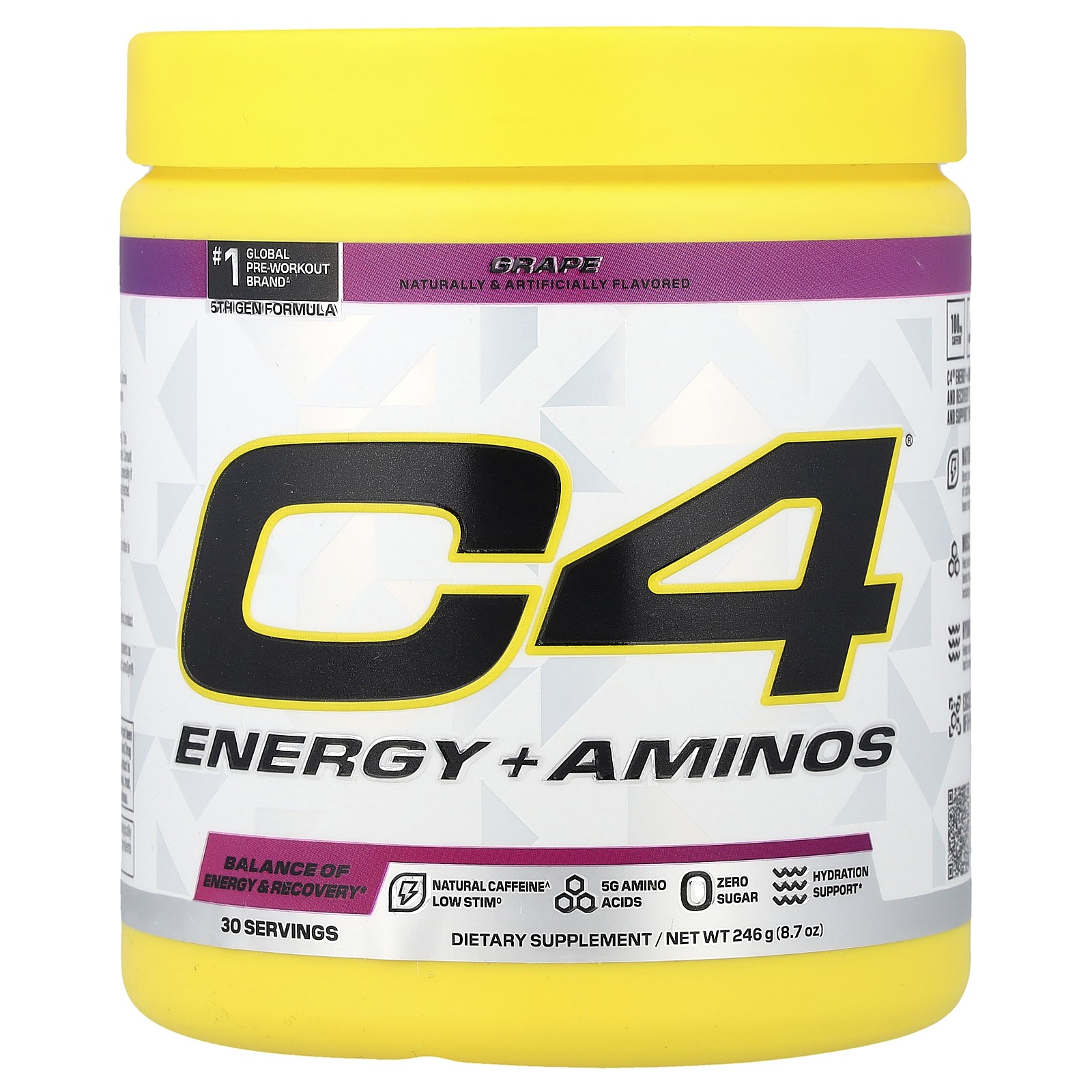 C4® Energy + Aminos, Grape, 8.7 oz (246 g)