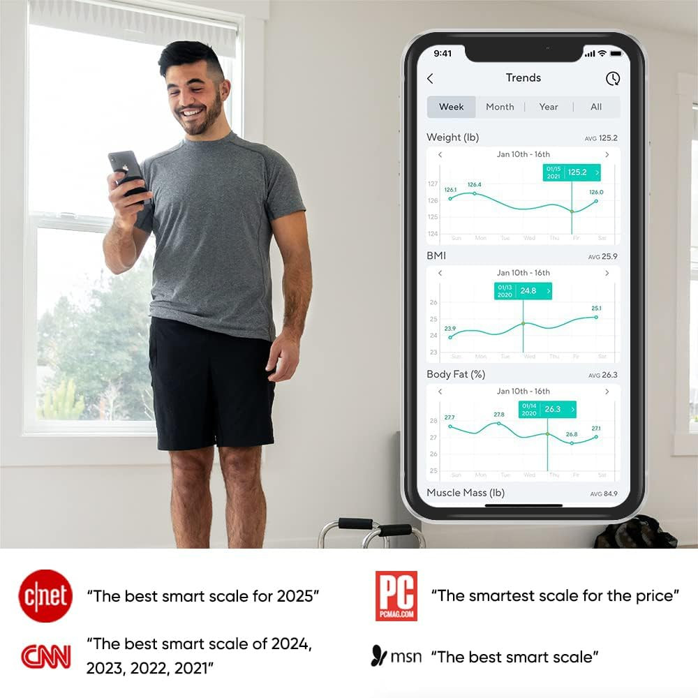Smart Scale X – Digital Bathroom Scale for Body Weight, BMI, Body Fat, Muscle Ma
