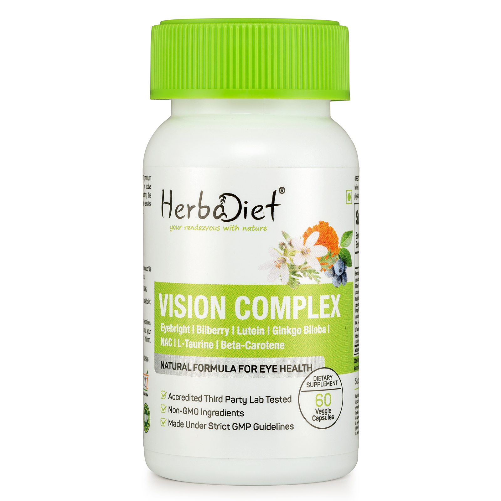 Eye Health Complex – Eyebright, Bilberry, Marigold, Taurine, Beta Carotene Capsu