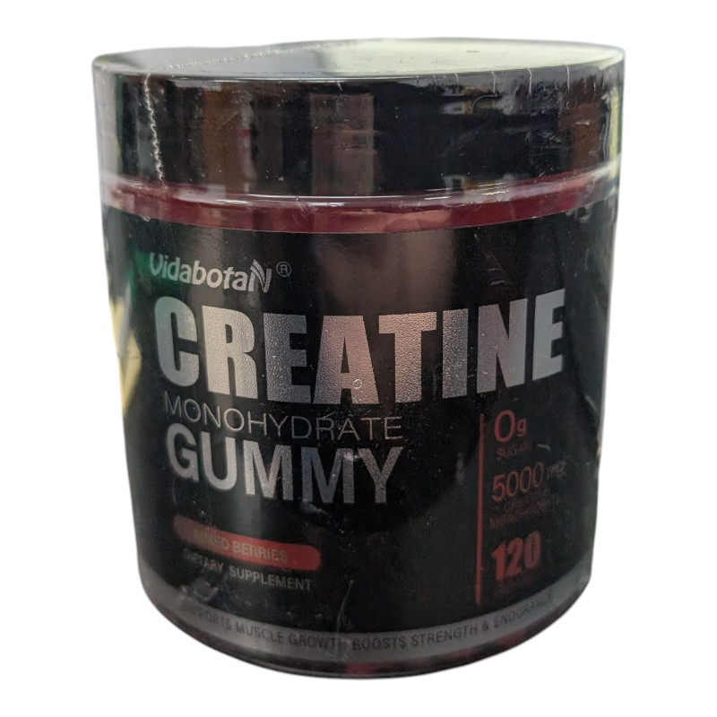 Vidabotan Sugar Free Creatine Monohydrate Gummies 5000g Vegan Expires 5/19/27
