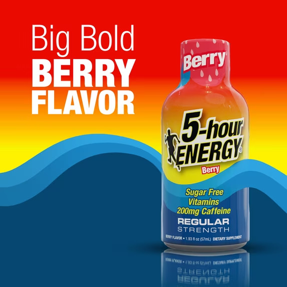 5-hour ENERGY Shot, Regular Strength, Berry, 30 Count