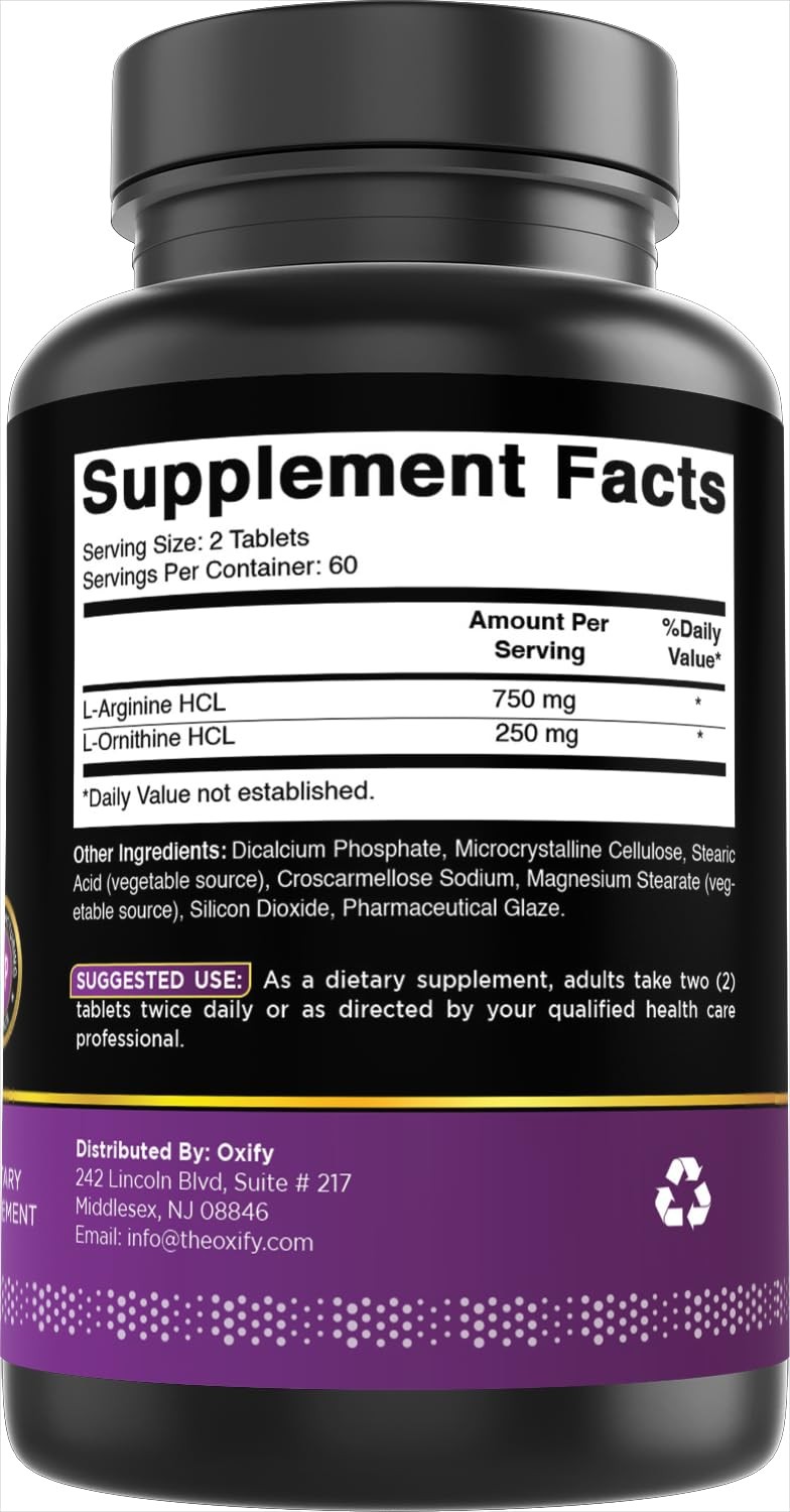 L Arginine Supplements 1000mg L Ornithine Tablets Arginine Ornithine