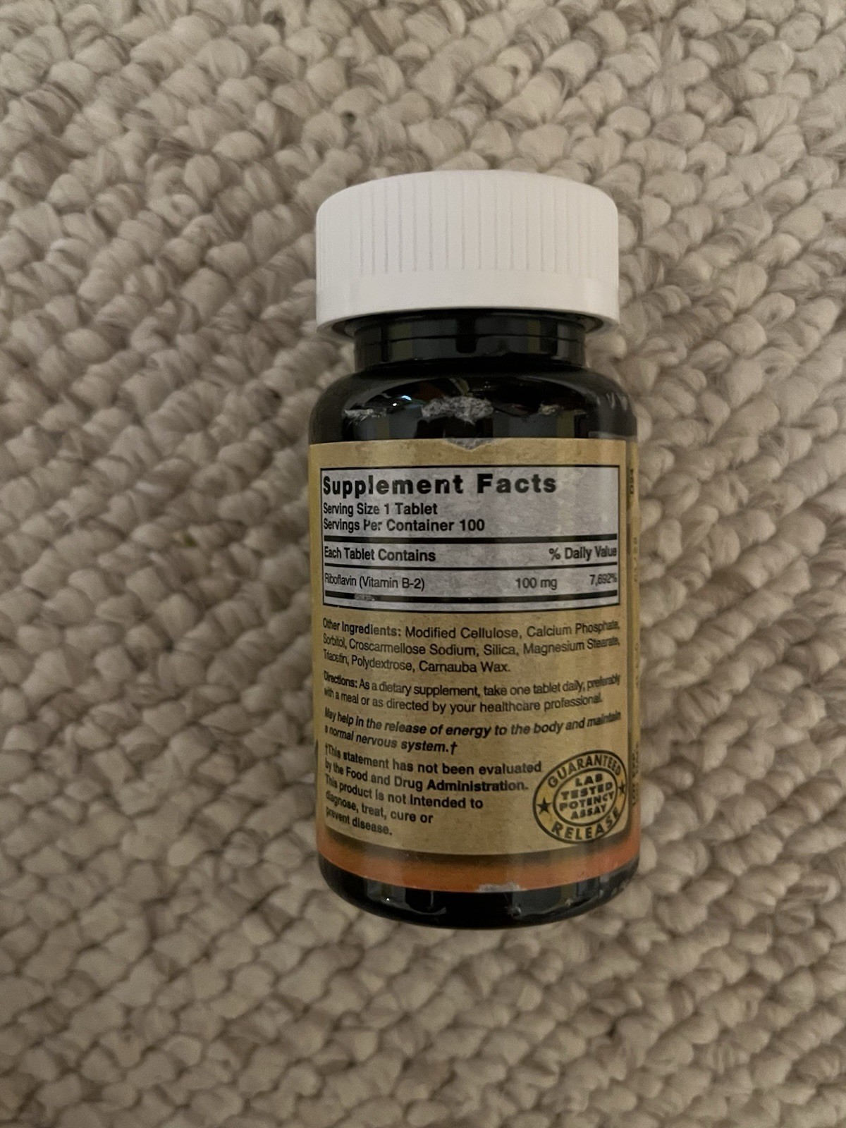 13 Pack Nature’s Blend, Vitamin B2, 100 Mg, 100 Tabs Each, Expire 01/2028