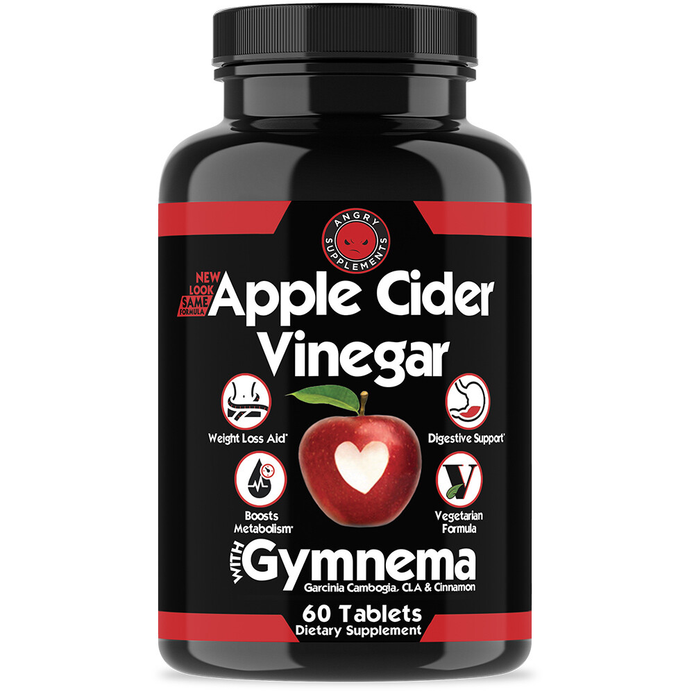 Angry Supplements Weight Loss Apple Cider Vinegar Pills ACV Fat Burner, 6 Pack