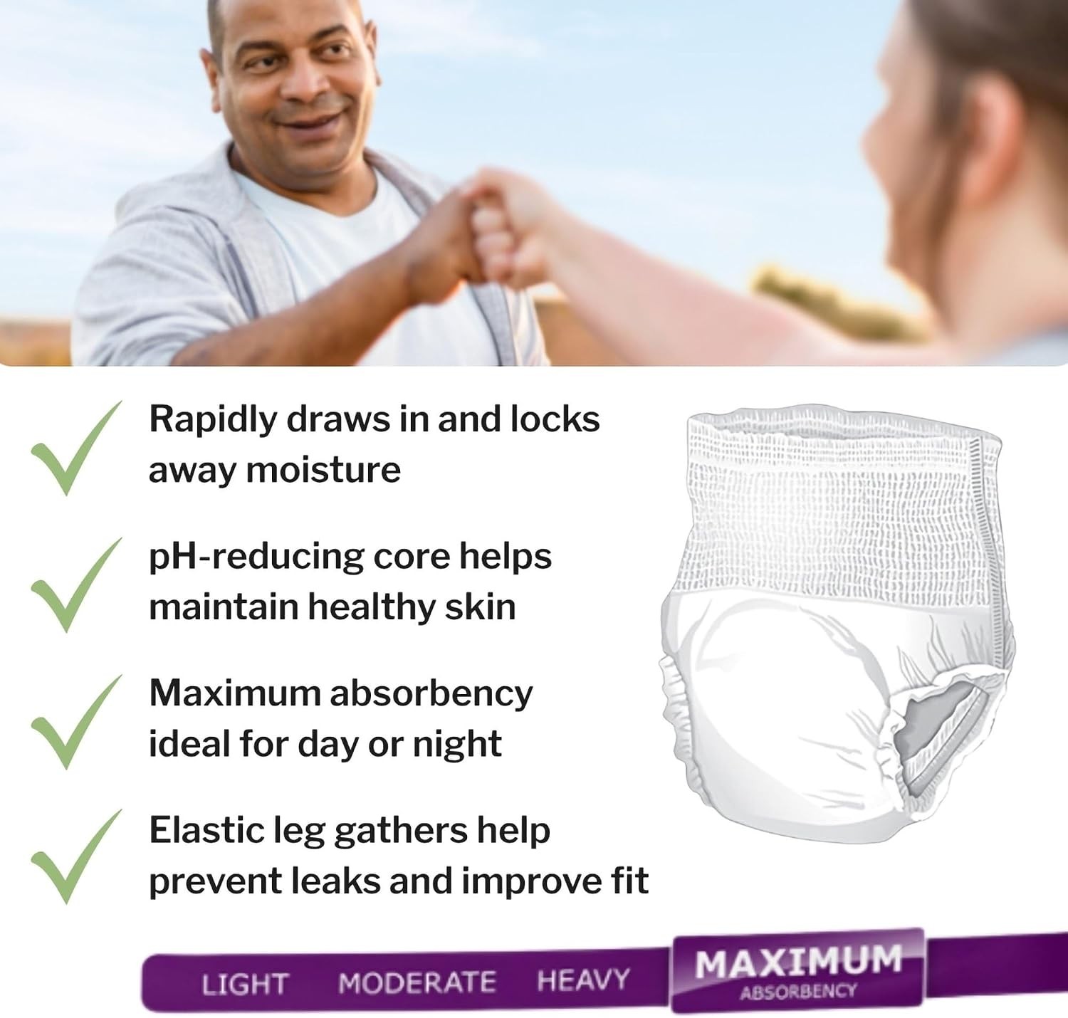 McKesson Ultimate Adult Incontinence Underwear, [72 Count], Large, 44-58 in. M